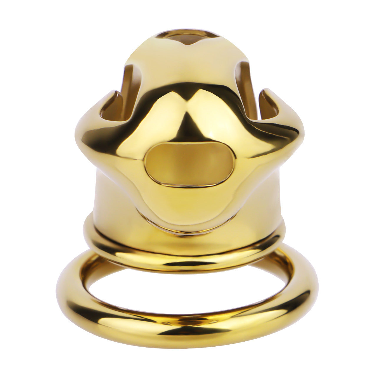 Gold Metal Cobra Chastity Cage - S/M/L - ChastityBondage