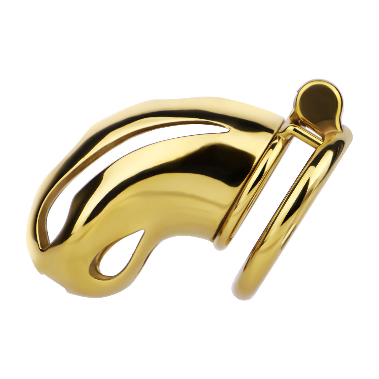 Gold Metal Cobra Chastity Cage - S/M/L - ChastityBondage
