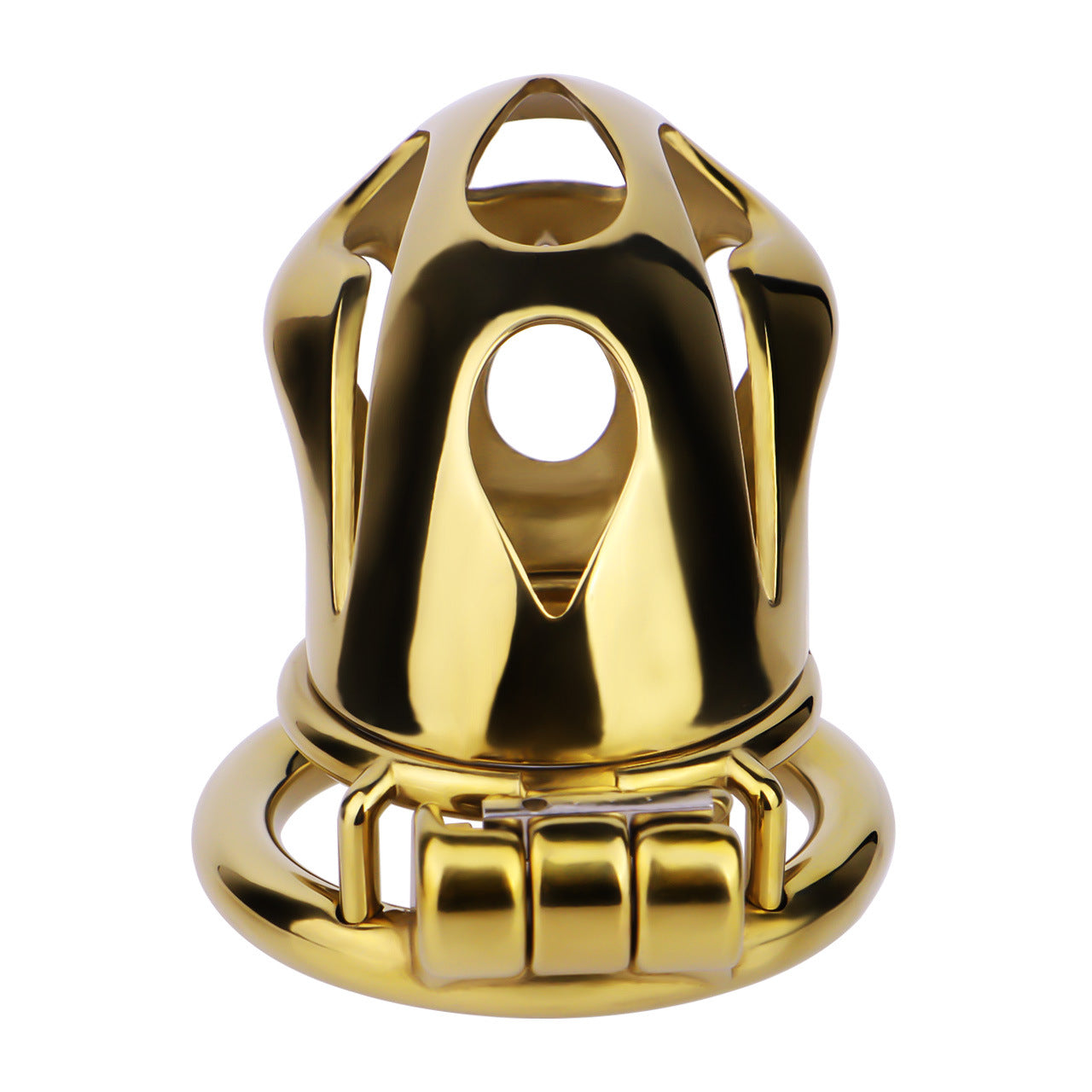 Gold Metal Cobra Chastity Cage - S/M/L - ChastityBondage