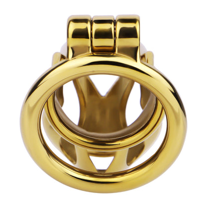 Gold Metal Cobra Chastity Cage - S/M/L - ChastityBondage