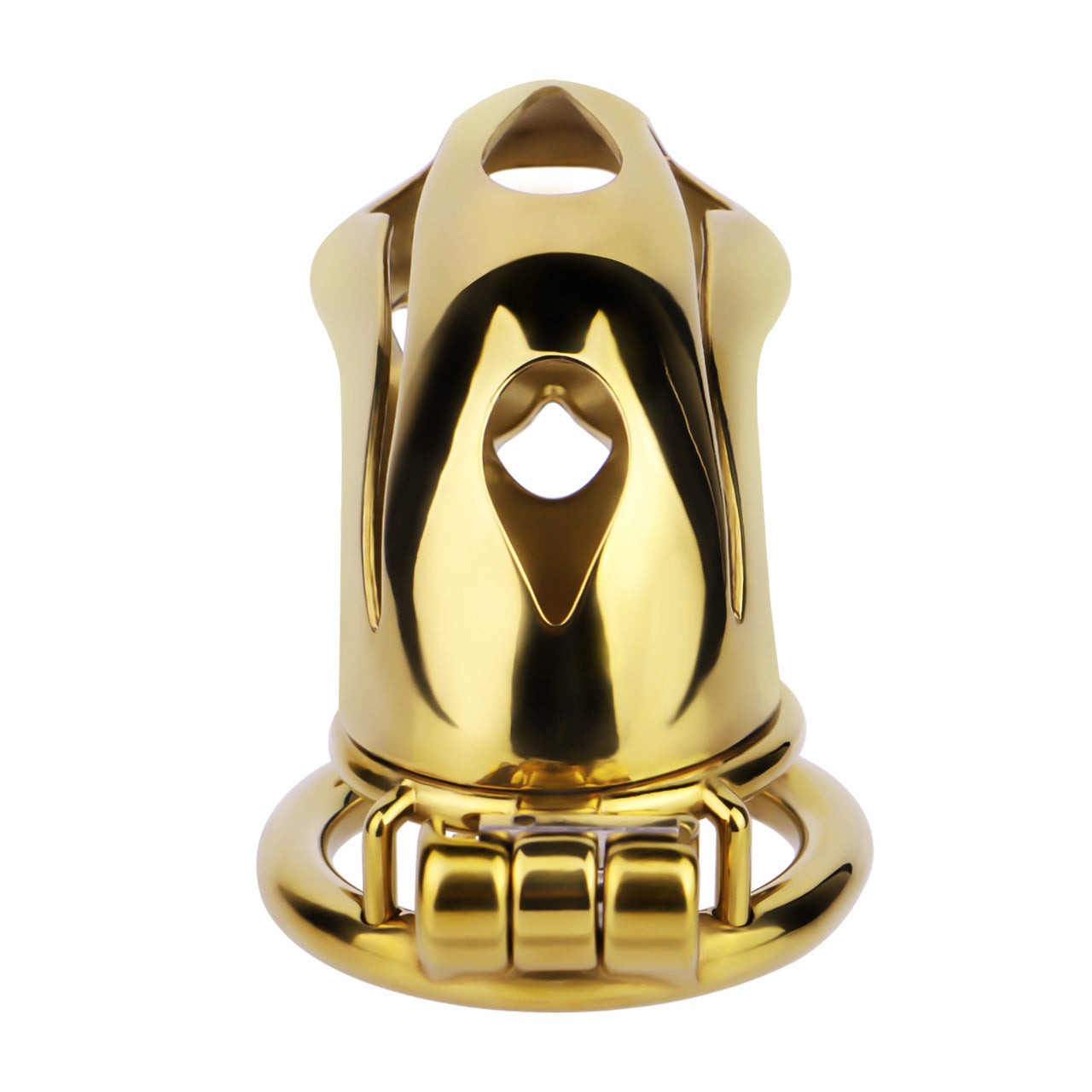 Gold Metal Cobra Chastity Cage - S/M/L - ChastityBondage