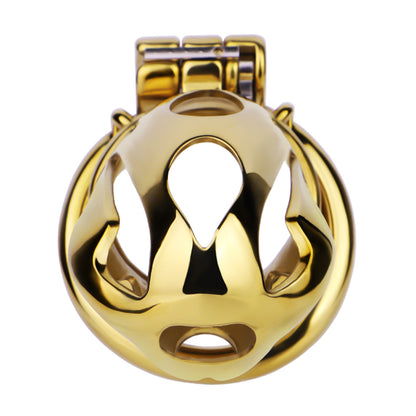 Gold Metal Cobra Chastity Cage - S/M/L - ChastityBondage