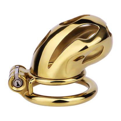 Gold Metal Cobra Chastity Cage - S/M/L - ChastityBondage