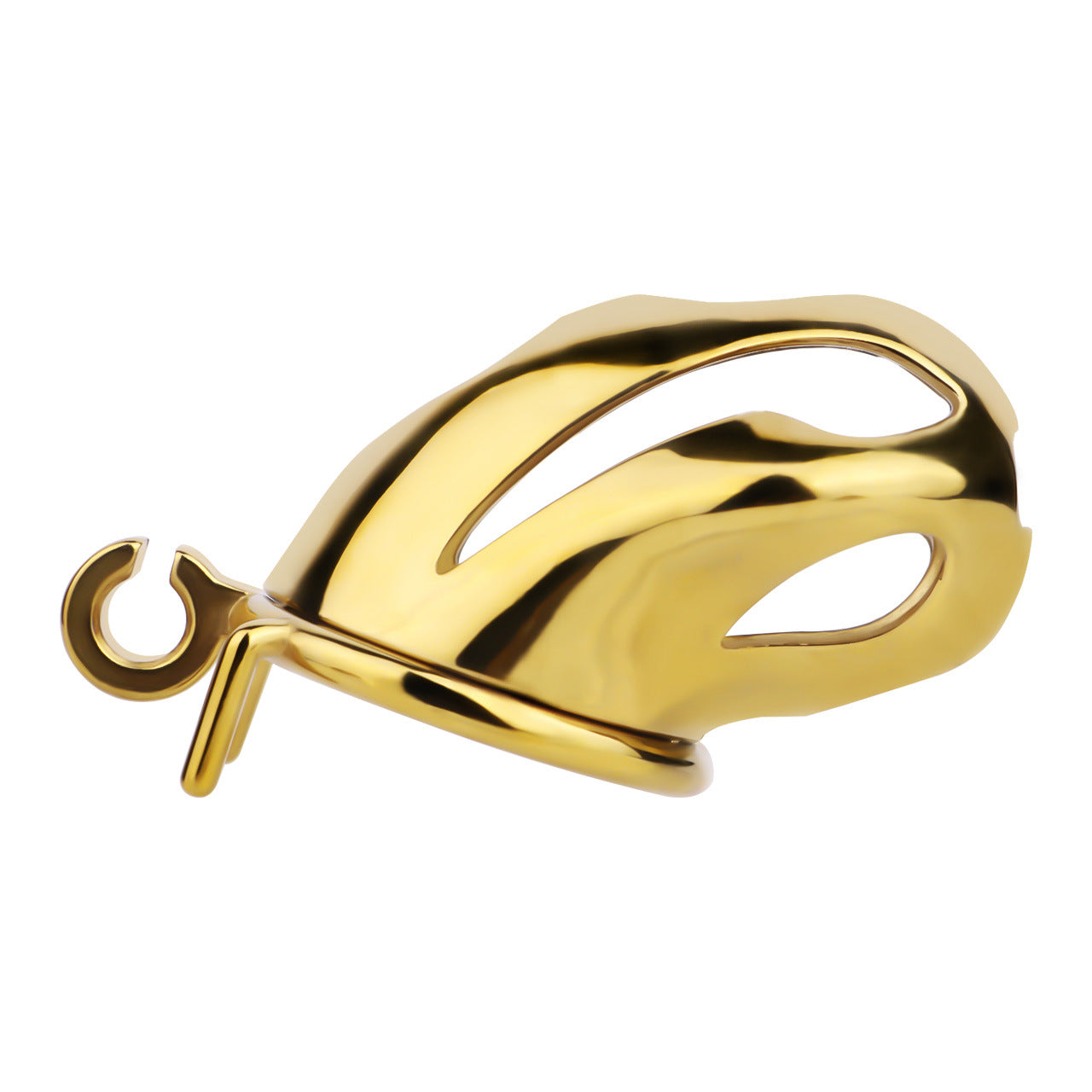 Gold Metal Cobra Chastity Cage - S/M/L - ChastityBondage