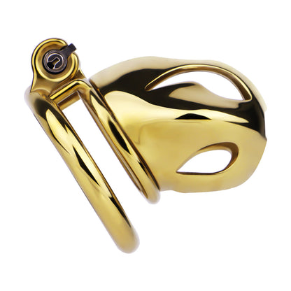 Gold Metal Cobra Chastity Cage - S/M/L - ChastityBondage