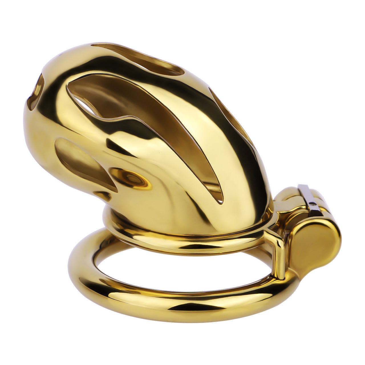 Gold Metal Cobra Chastity Cage - S/M/L - ChastityBondage