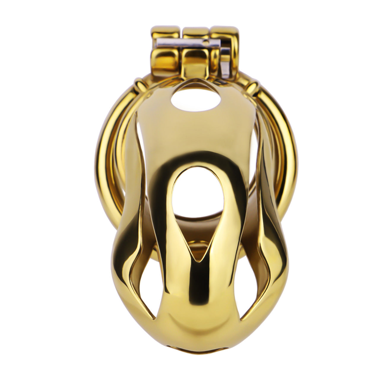 Gold Metal Cobra Chastity Cage - S/M/L - ChastityBondage