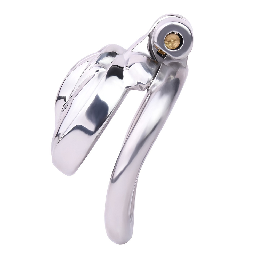 Metal Clit Chastity Cage for Sissy Mimicking Female Pussy Vagina Shape Chastity Device