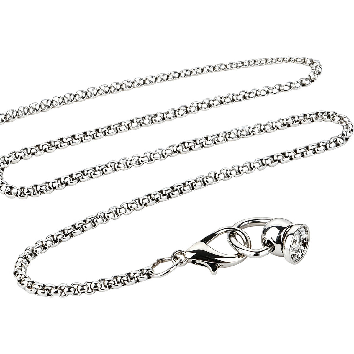 Metal Flat Chastity Cage with Detachable Chain Leash for Men