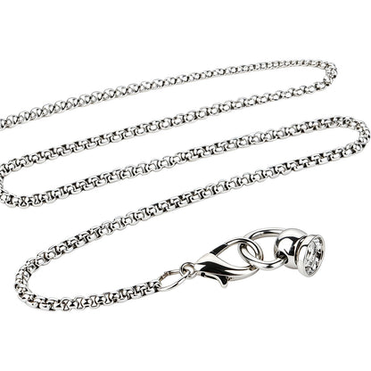 Metal Flat Chastity Cage with Detachable Chain Leash for Men