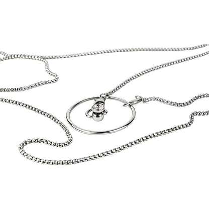Metal Flat Chastity Cage with Detachable Chain Leash for Men
