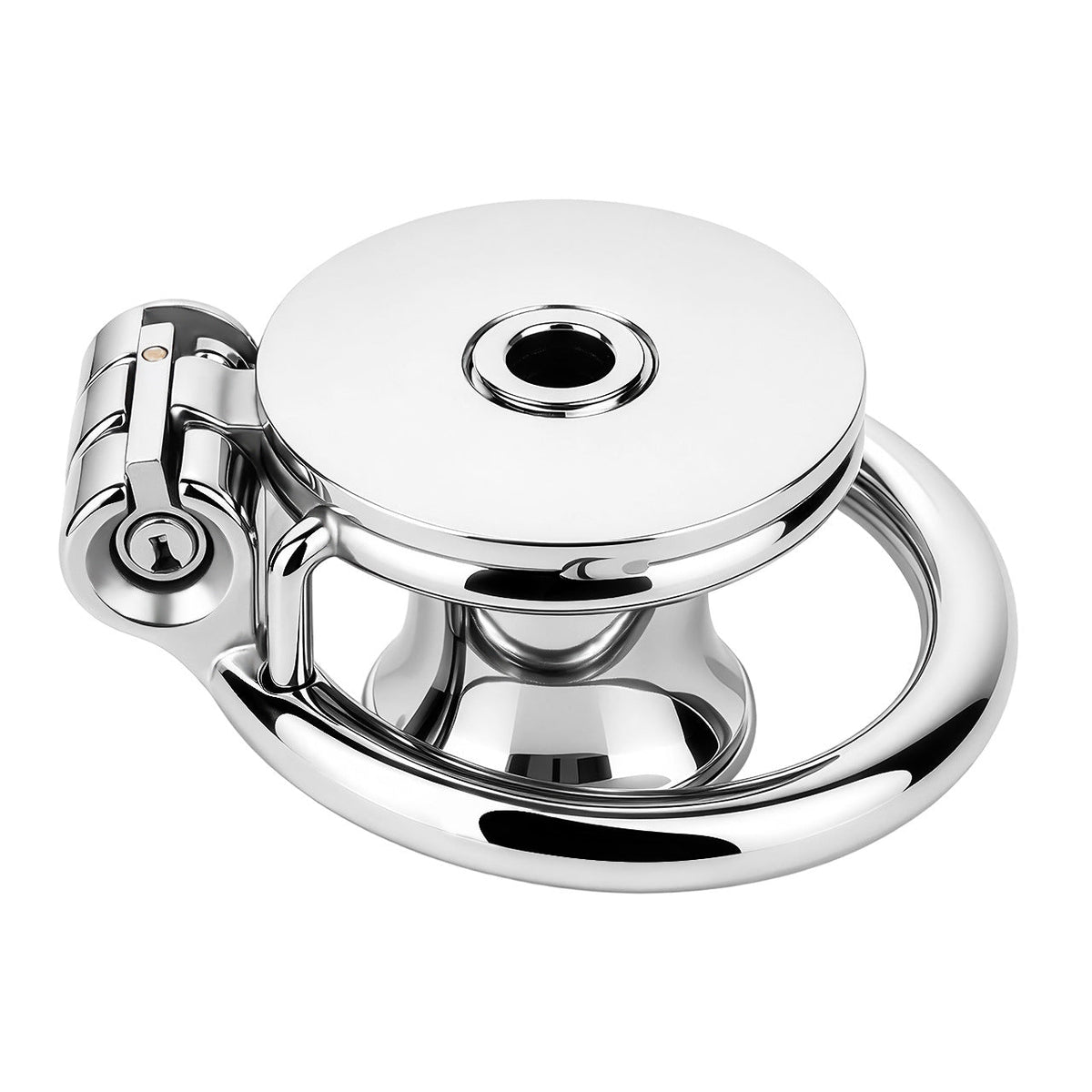 Flat & Inverted  Stainless Steel Chastity Cage - Small to Large Inverted Plugs