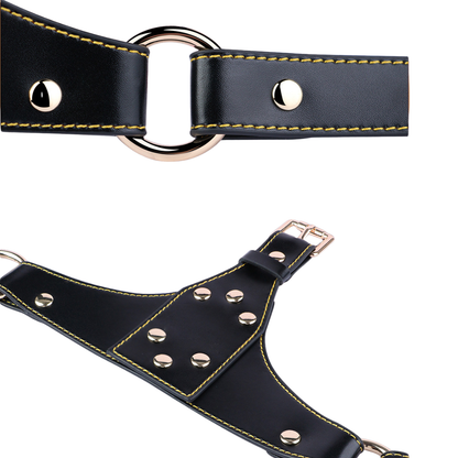 Sexy Bondage Harness Bra with Metal Nipple Clamps Kinky Fetish Sex Restraint