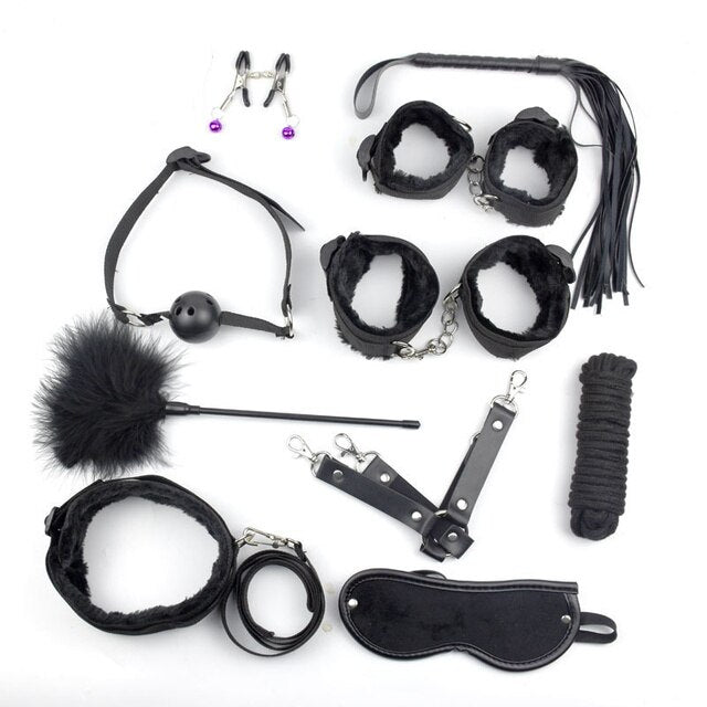 Black Leather Bondage Kit