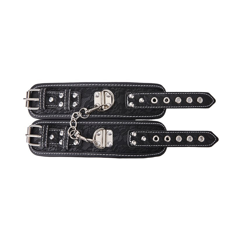 10pcs Beginner Bondage Kit - Black Lace BDSM Gears for Sex Restraints - ChastityBondage