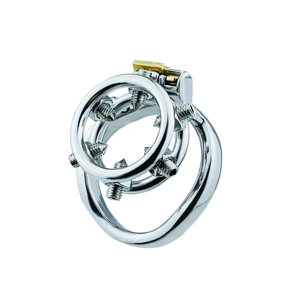 Spiked Chastity Cage With Arc Ring