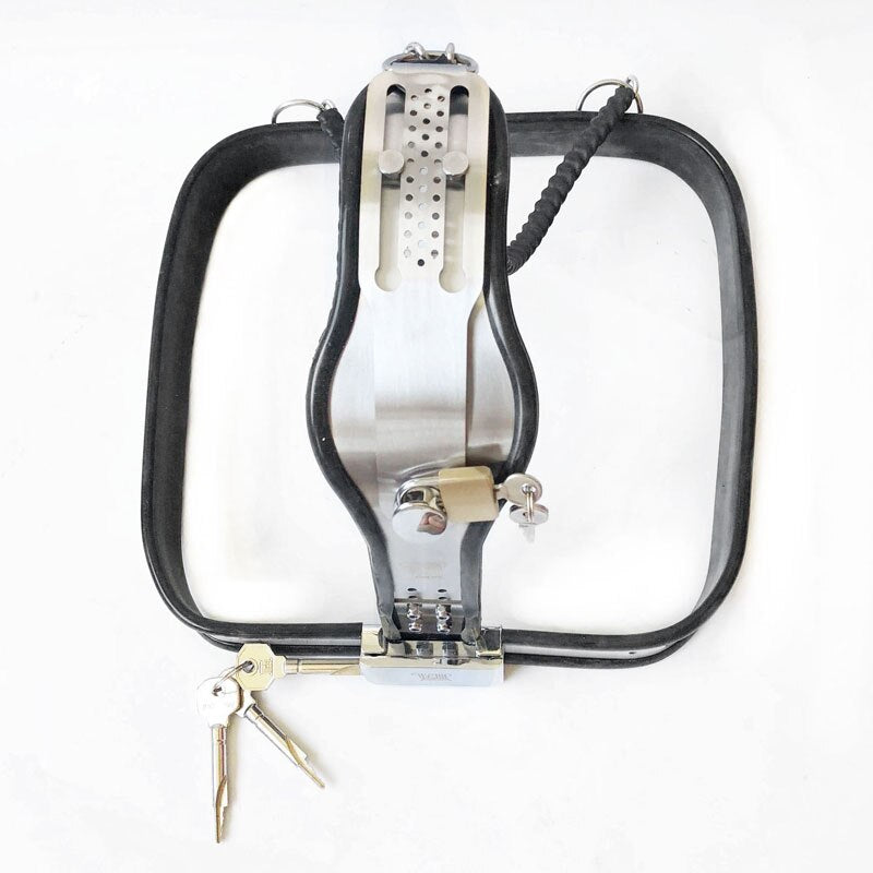 Black Stainless Steel Chastity Belt For Women