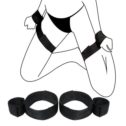 Black BDSM Adjustable Handcuffs