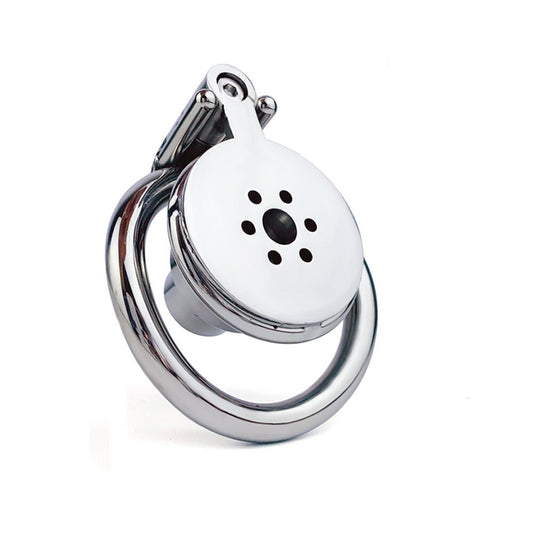 Inverted Chastity Cage with Removable Urethral Plug - Negative Cock Cage in Stainless Steel - ChastityBondage