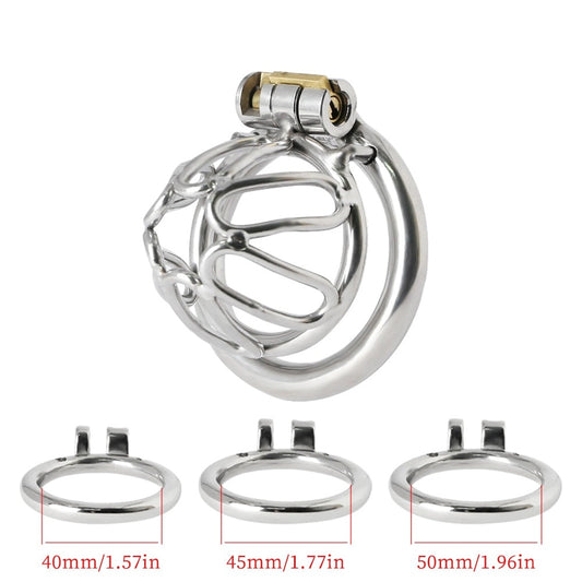 Breathable Small Short 316 Stainless Medical Grade Steel Male Chastity Cage,Comfortable Chastity Device  Sex Toy for Men - ChastityBondage