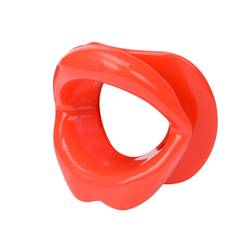 Open Mouth Gag Blowjob Toy: Female Silicone Lips O Ring for Oral Fetish BDSM Bondage Restraints and Erotic Play - ChastityBondage