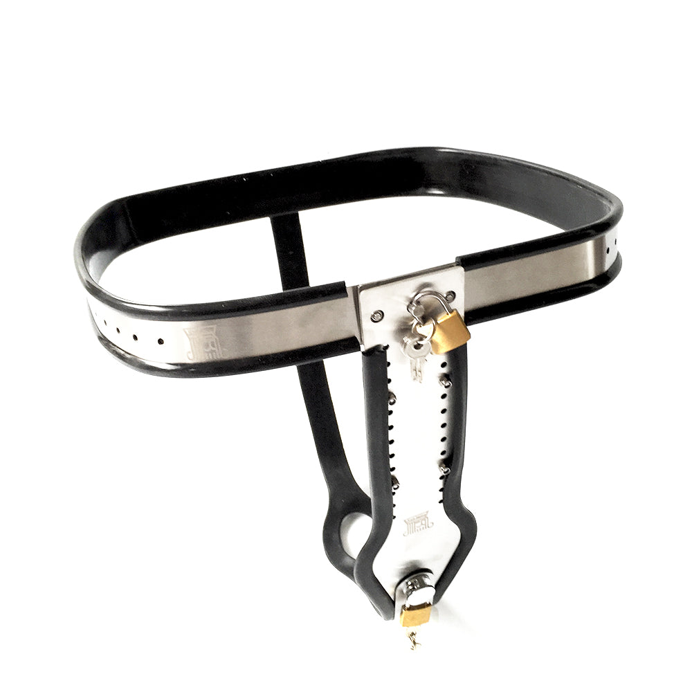 Female Chastity Belt with PadLock T-Back Chastity Panties - ChastityBondage