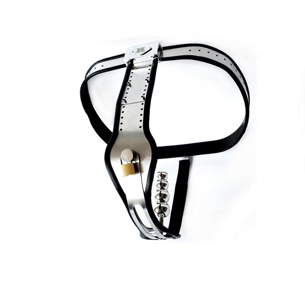 Female Chastity Belt with PadLock T-Back Chastity Panties - ChastityBondage