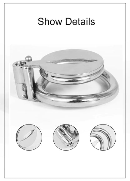 small flat chastity cage with catheter