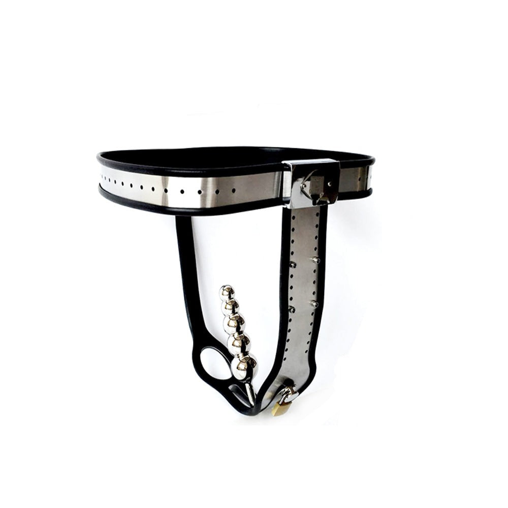 Female Chastity Belt with PadLock T-Back Chastity Panties - ChastityBondage