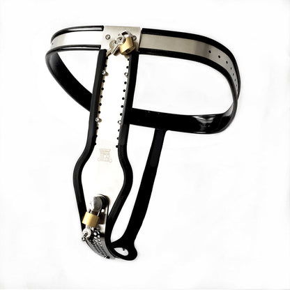 Female Chastity Belt with PadLock T-Back Chastity Panties - ChastityBondage