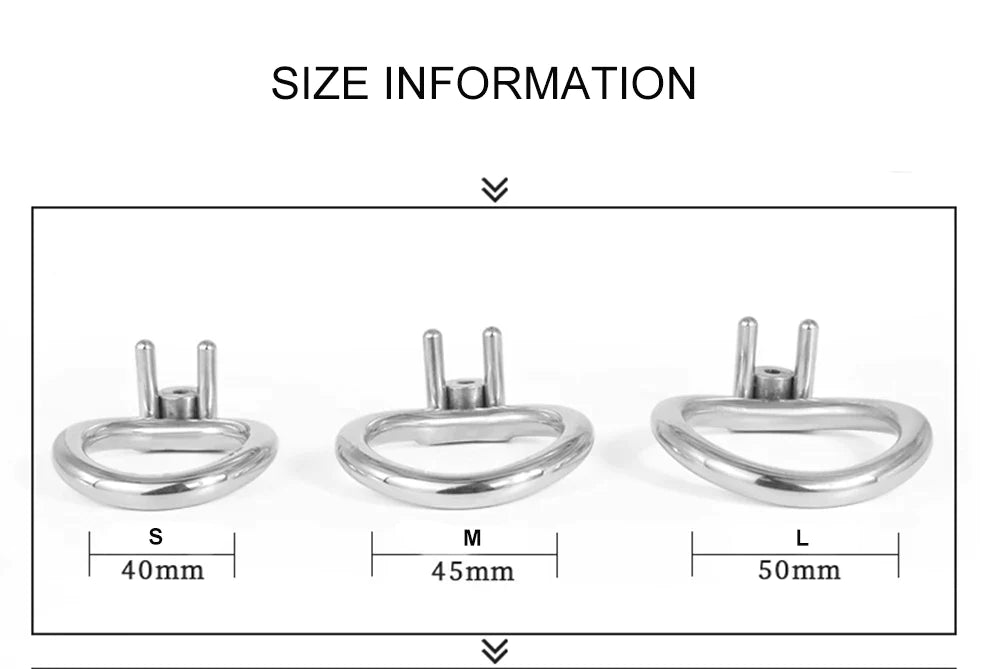 Small Flat Chastity Cage with Tube