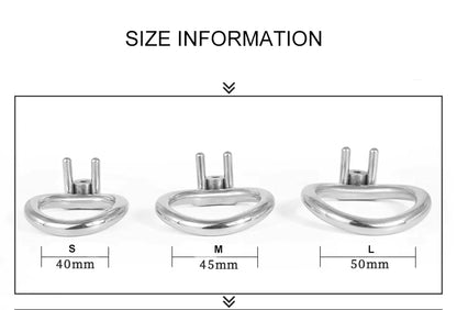 Small Flat Chastity Cage with Tube