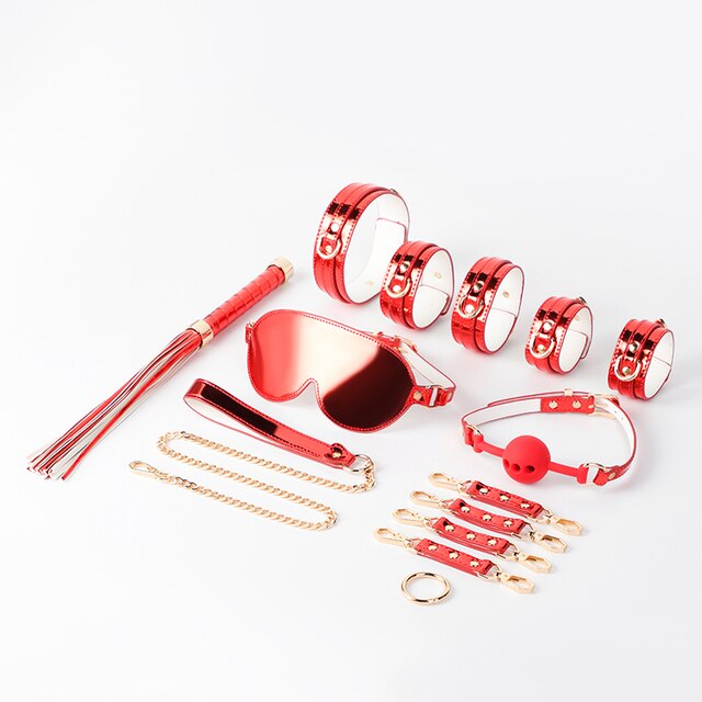 3D Laser Bondage Kit with Restraints, Handcuffs, Collar, Gag, Blindfold - Luxury BDSM Kit - ChastityBondage