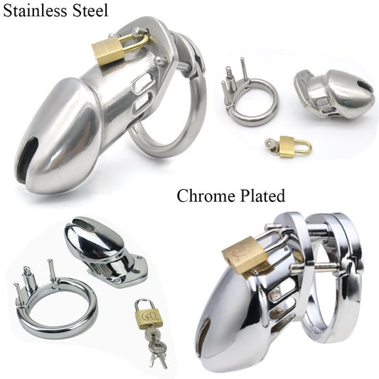 stainless steel chastity cage for men