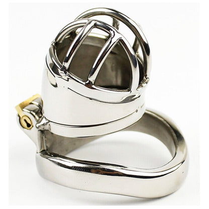 Male Metal Chastity Cage with Anti-drop Loop Penis Ring - BDSM Bondage Cock Cage - ChastityBondage