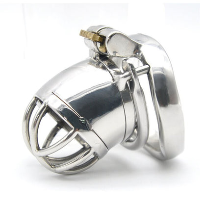 Male Metal Chastity Cage with Anti-drop Loop Penis Ring - BDSM Bondage Cock Cage - ChastityBondage