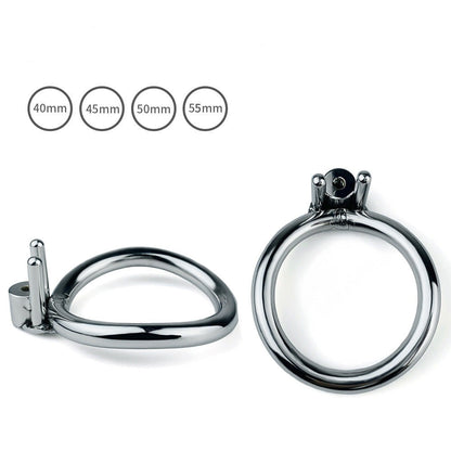 Super Small Negative Inverted Chastity Cage with Metal Ball Cylinder and PU Belt