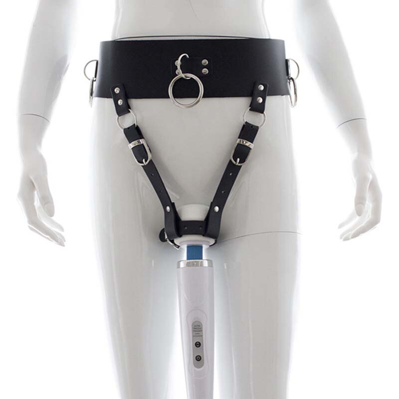 BDSM Harness Chastity Belt For Women - Genuine/PU Leather Bondage Thongs Panties - ChastityBondage