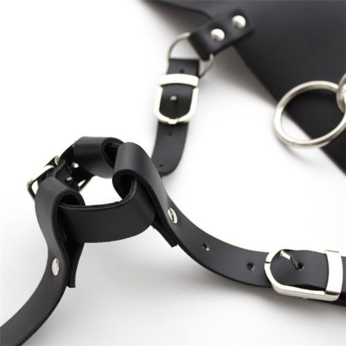 BDSM Harness Chastity Belt For Women - Genuine/PU Leather Bondage Thongs Panties - ChastityBondage