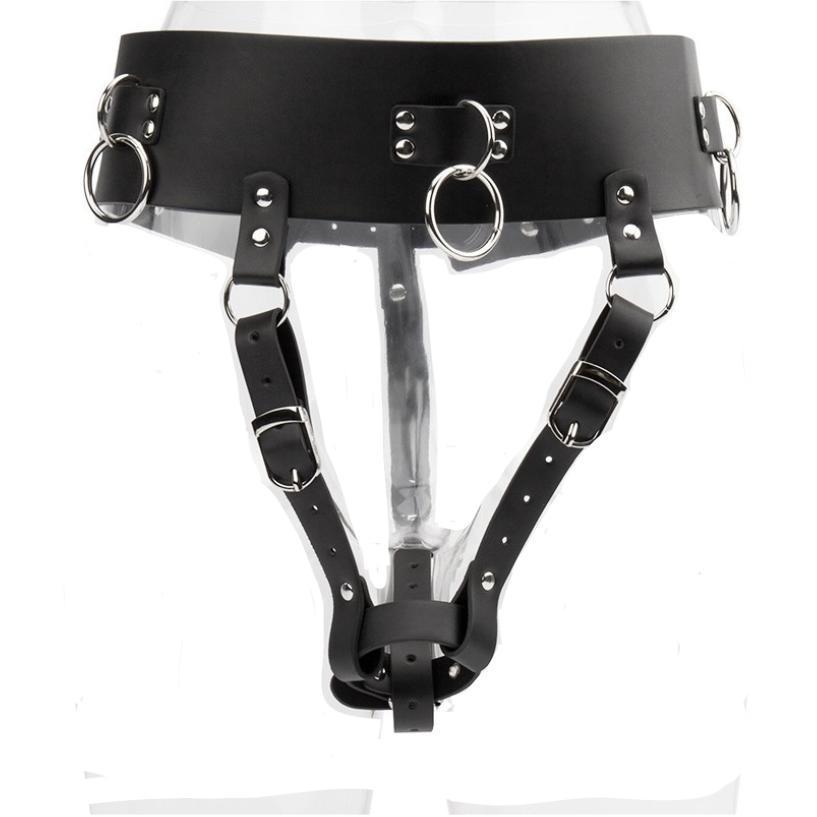 CamaTech Female Chastity Harness Belt Underwear With Lock PU Leather Thongs  Pants Restraint Bondage BDSM Lingerie Briefs Sexy Toy From 33,33 €