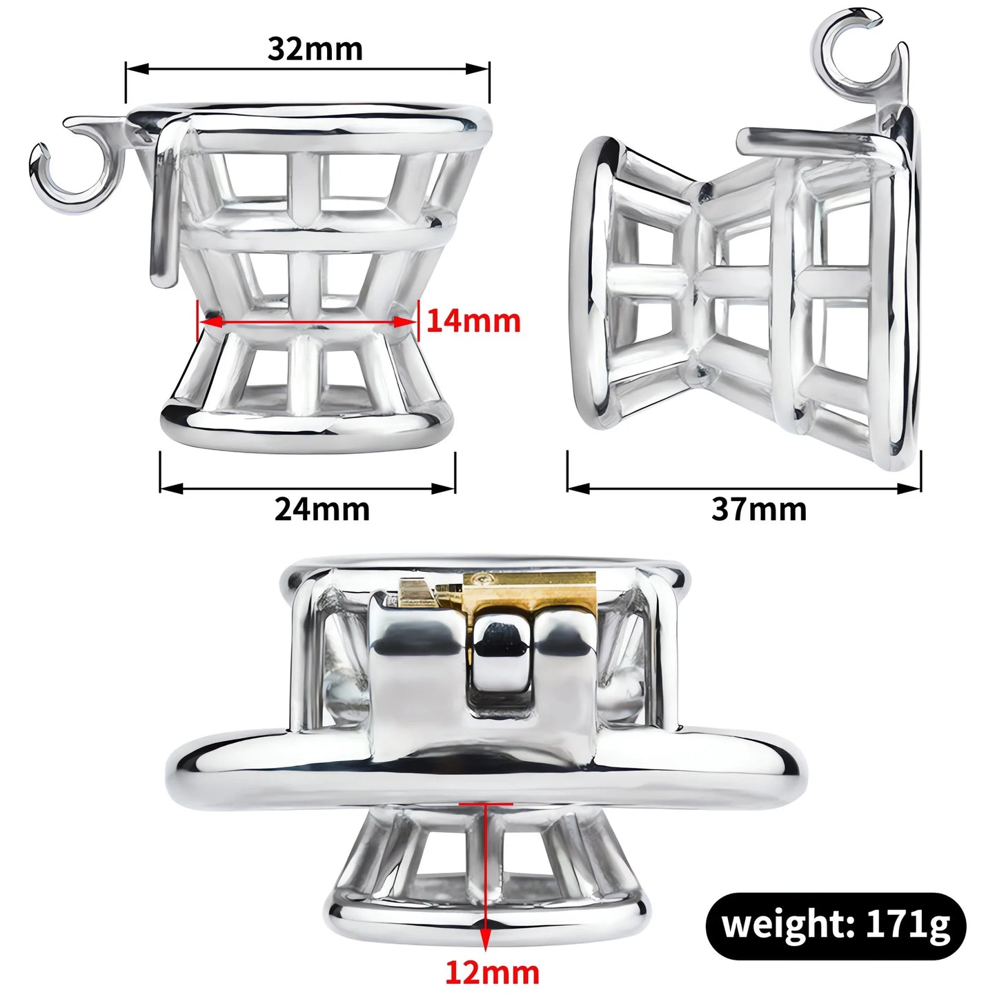 small negative chastity cage