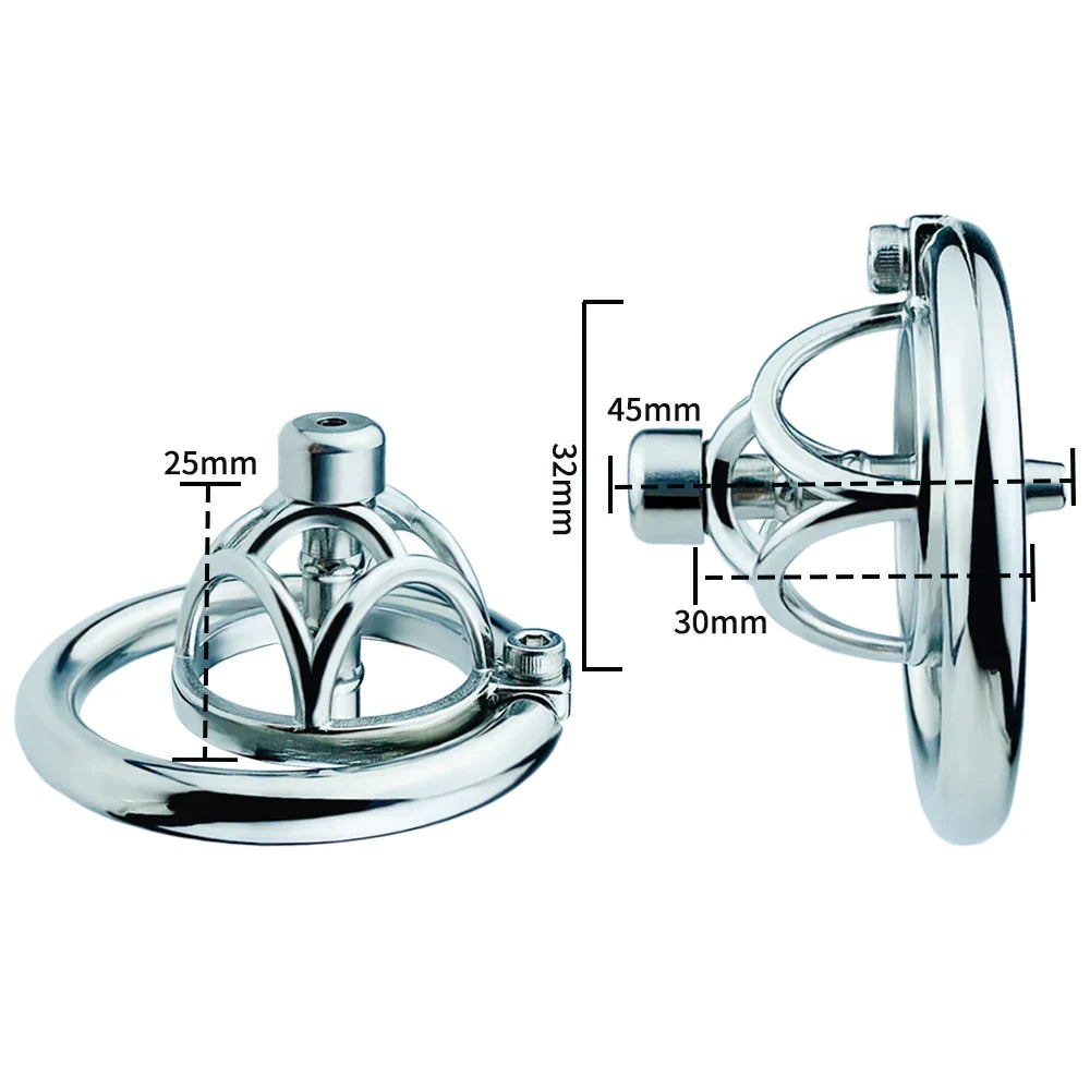 micro chastity cage with catheter tube