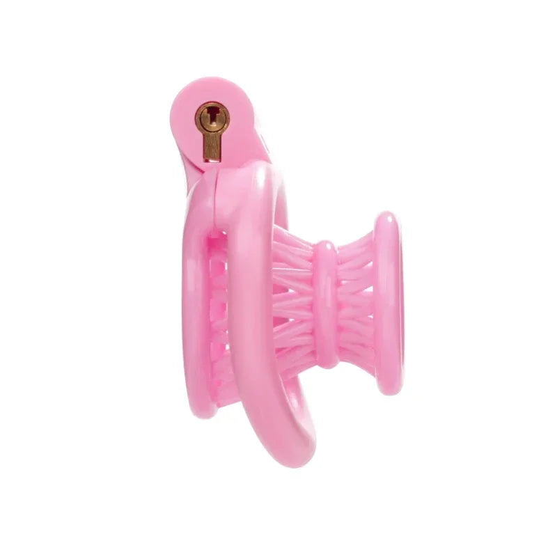 pink negative chastity cage
