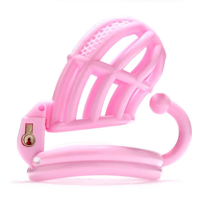 2023 NEW V2.0 Breathable Cobra Pink/Black/White Chastity Cage with 4 Penis Rings - KeepMeLocked