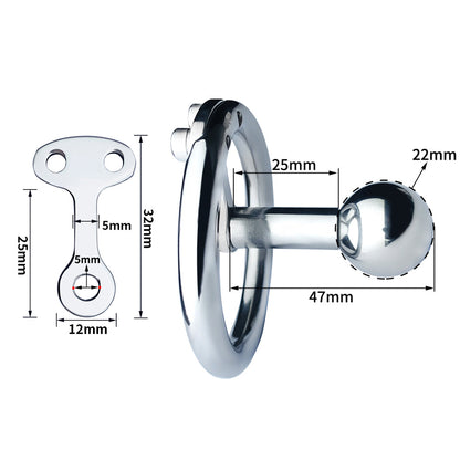 Inverted Chastity Cage with Stainless Steel Ball - KeepMeLocked