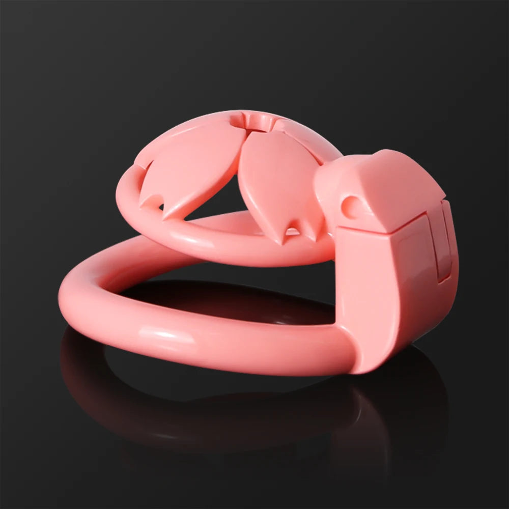 Small Flat Lightweight Chastity Cage 3D Printed Sakura Resin Chastity Cage