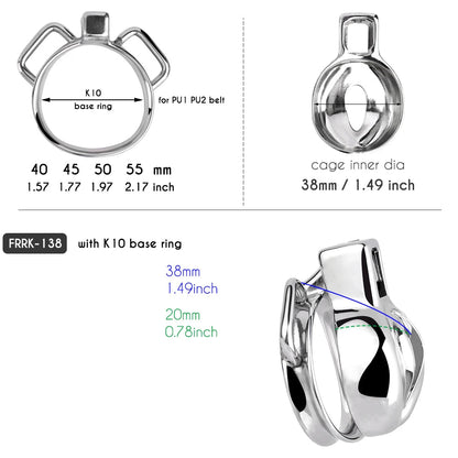 Pussy Shape Metal Chastity Cage Clitoris Cock Lock Clit Cage Chastity Belt - KeepMeLocked