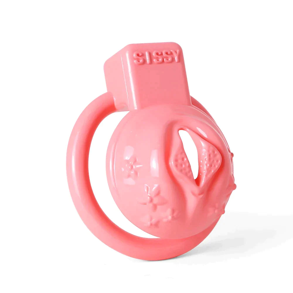 pink clit chastity cage for sissy