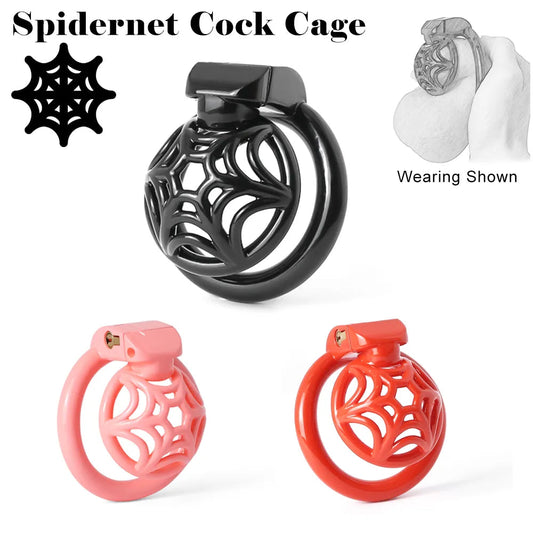 Micro Superlight 3D Printed Resin Spidernet Chastity Cage