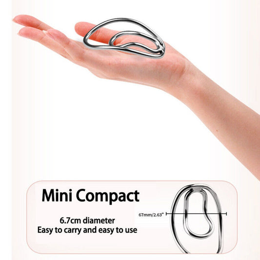Metal Fufu Clip Penis Ring For Sissy - Silver - KeepMeLocked